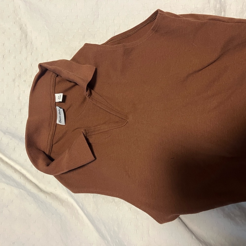 Brown Sleeveless Top Aritzia
